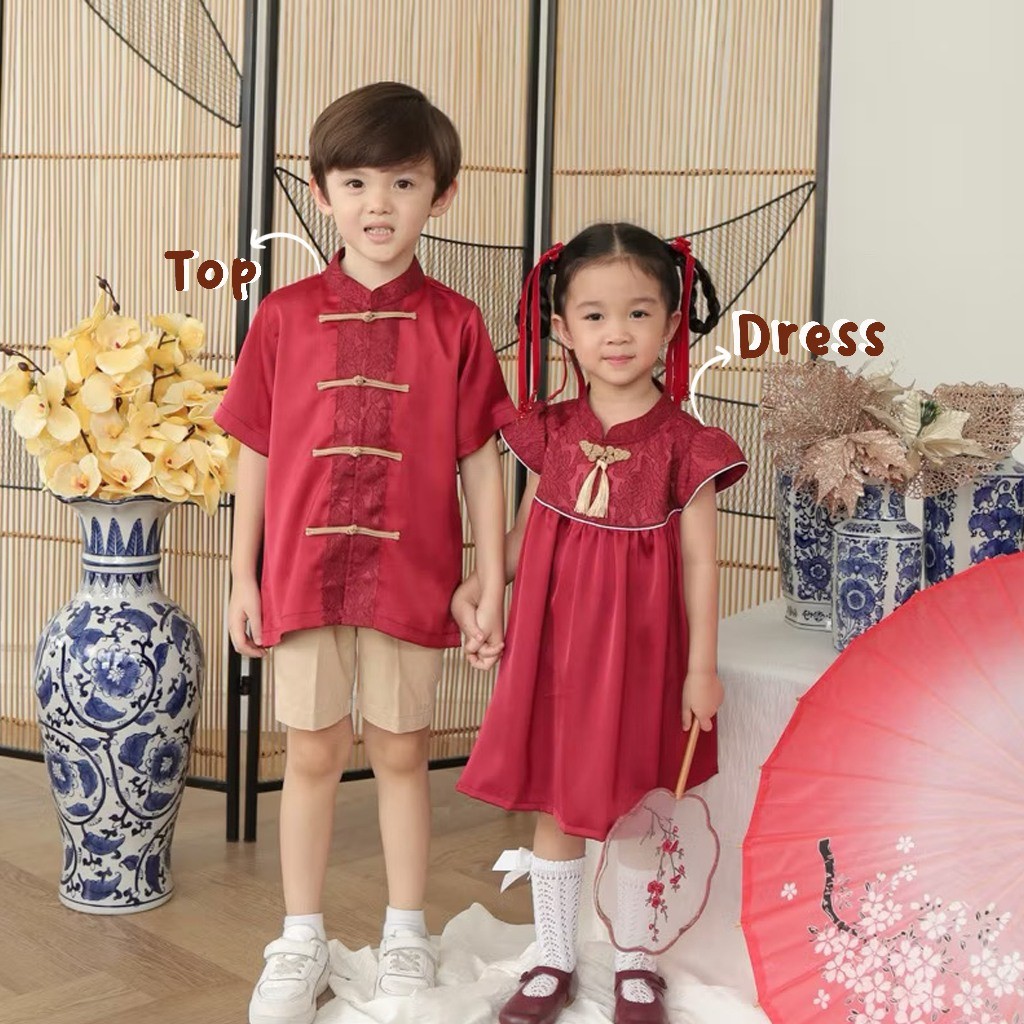 FR54E KIDDIEPODS - Yien Cheongsam / Dress dan atasan anak perempuan Laki-laki / Cheongsam anak perem