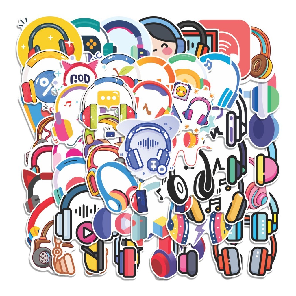 

COD 50 Pcs Stiker HeadPhone Animasi Lucu Anti Air Untuk Dekorasi Notebook Sepeda Skateboard Handphone