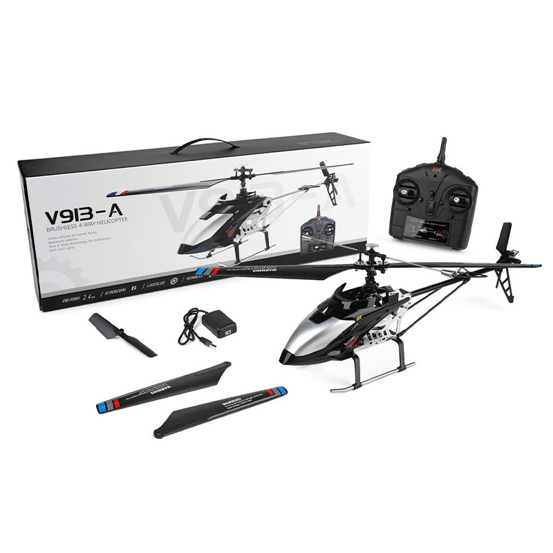 Weili's New Product V913-a 4-channel Remote-controlled Fixed Altitude Brushless Helicopter Large Air