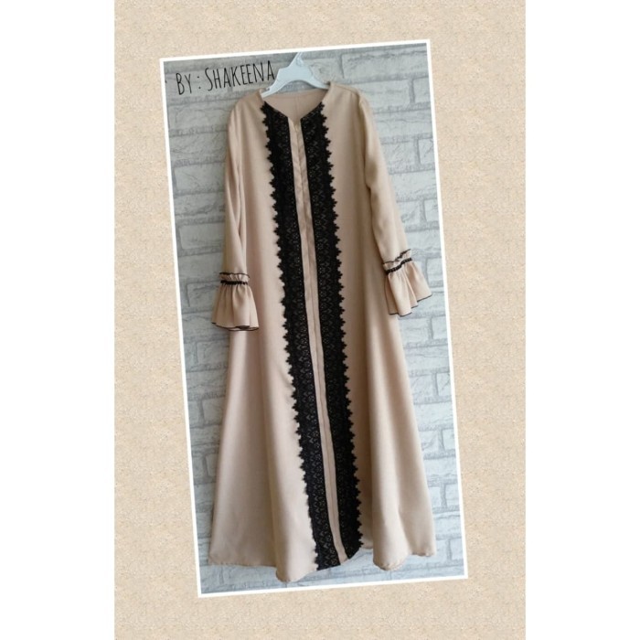 NEW -Baju muslim gamis wanita syari terbaru katun madinah kombinasi