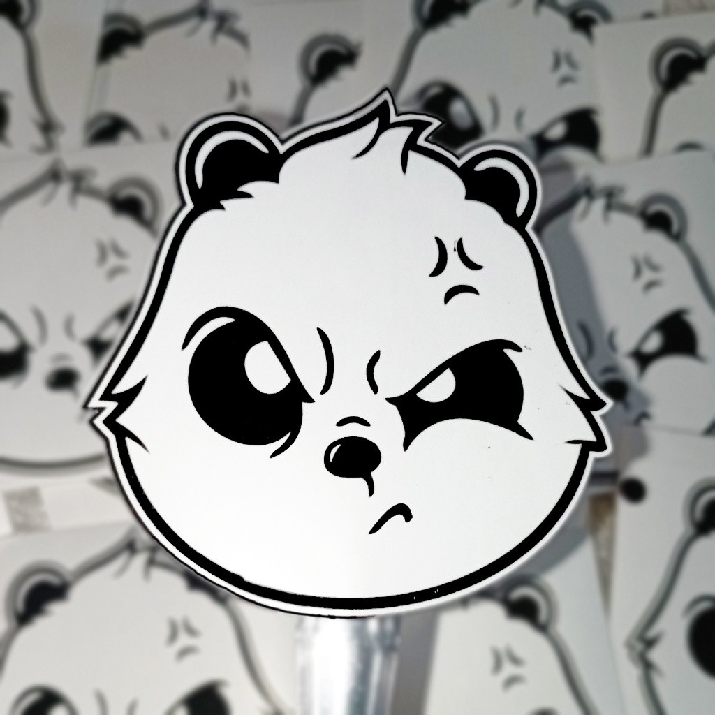 Stiker Panda Kepala Cutting