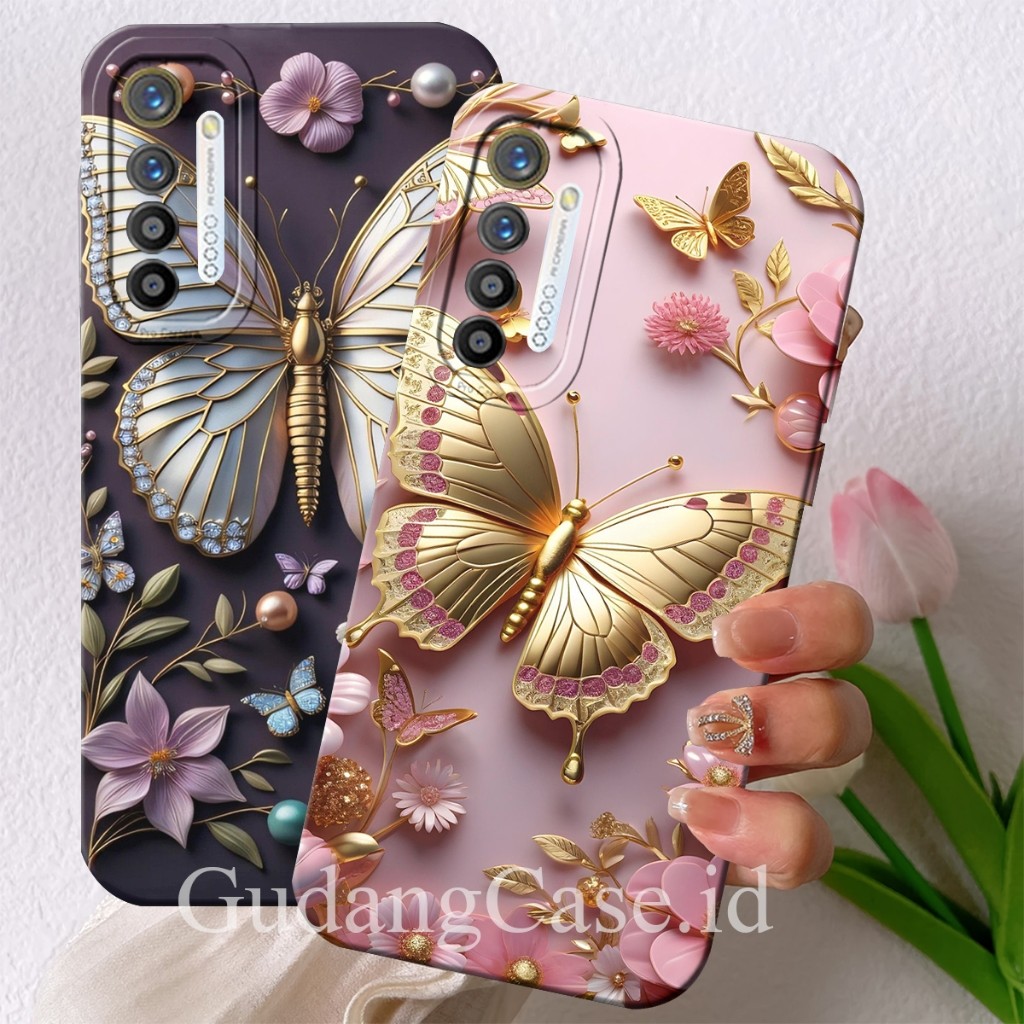 Case Realme XT / Realme 7 / Realme 6 / Realme 6 Pro / Realme 3 / Realme 3 Pro Cassing Motif KupuKupu
