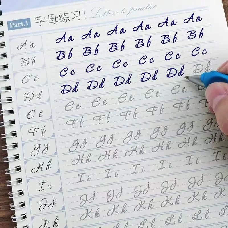 

New Cursive Writing English Pen Chinese Calligraphy copybook for Adult Children Exercises Calligraphy Practice Book libros