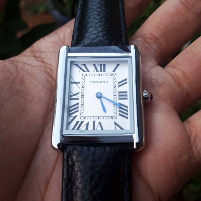 SANDA 1108 Sanda Tank Jam Tangan Pria Simple Mewah Elegan 1202