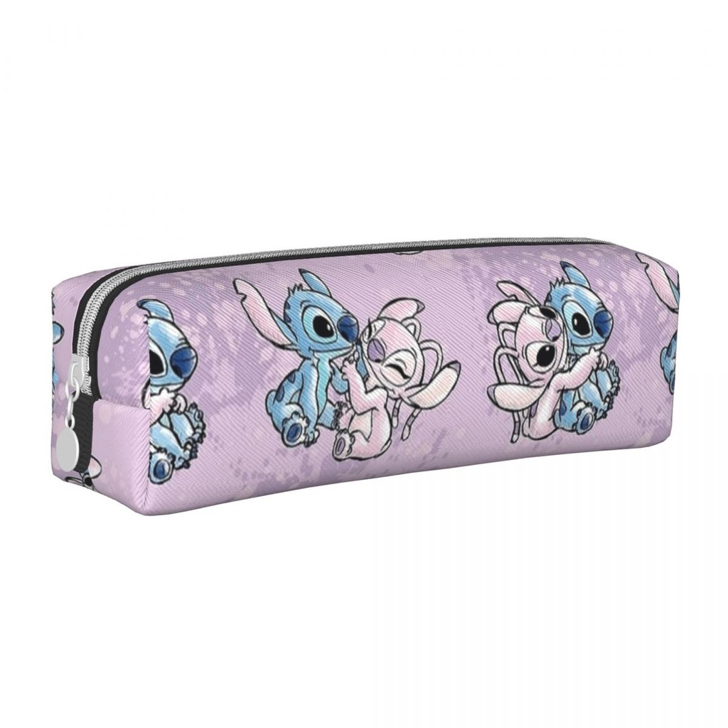 

Stitch Angel Watercolor Pencil Case Pencilcases Pen for Girl Boy Large Storage Bag Students School Cosmetic Stationery