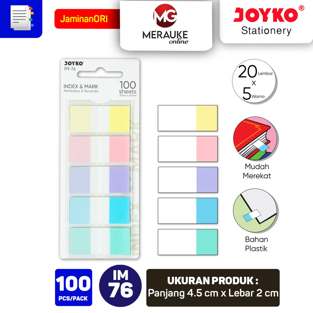 

Joyko Index Mark Penanda Pembatas IM-76 Plastik