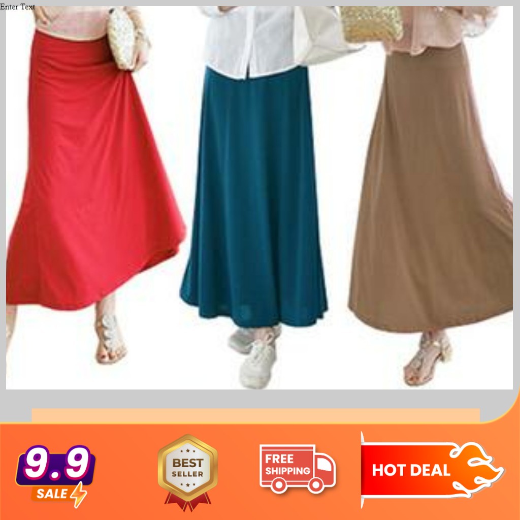 Rok polos panjang - rok payung