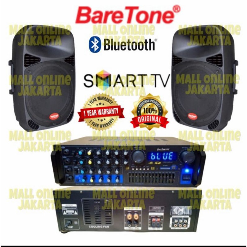 Paket Speaker Baretone 15inch Bluetooth SoundSystem Outdoor Indoor