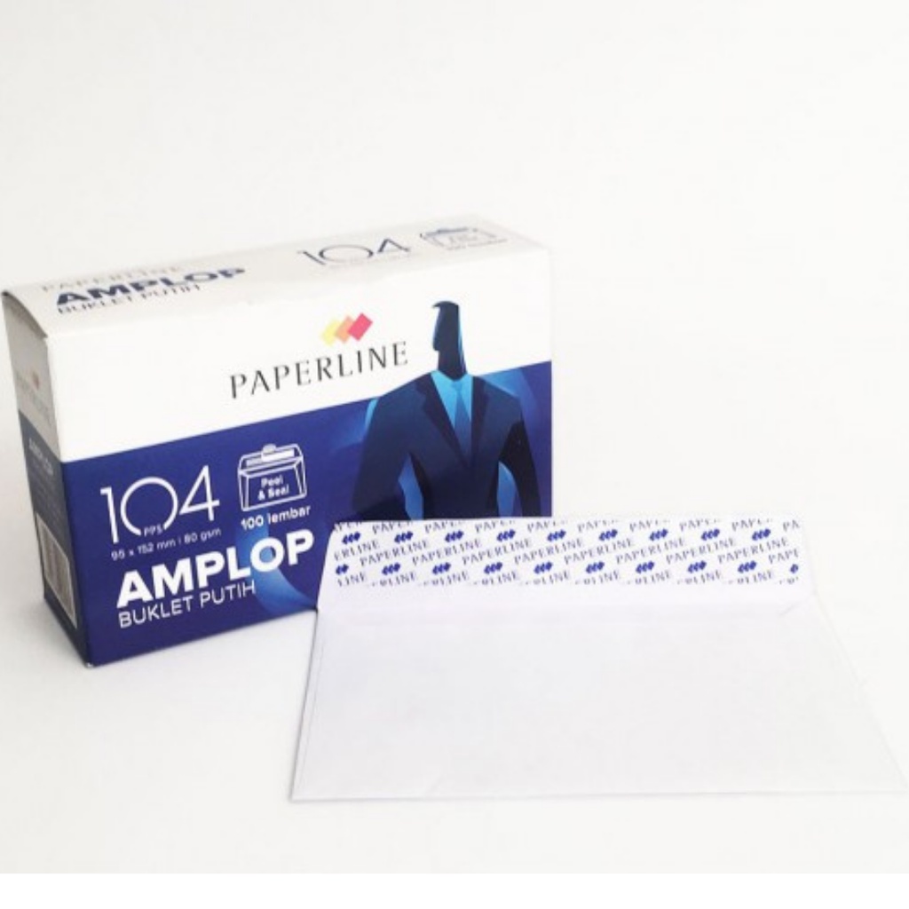 

Amplop Putih Polos No.104 Pps Paperline / Amplop Putih / 80 Gsm - 95 x 152 Mm / 1 Box (100 Pcs) toko1_gemilang