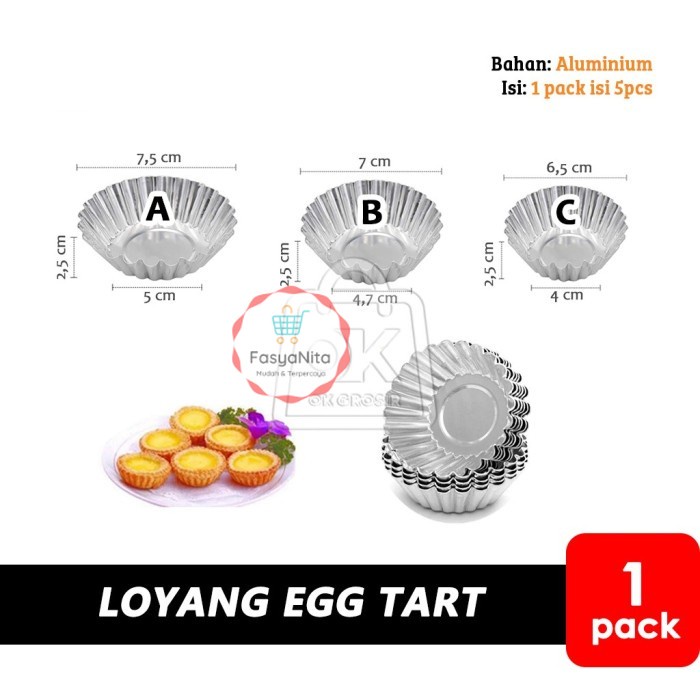 Loyang Egg Tart/ Cetakan Pie Susu Press / Cetakan Egg Tart (1 Pack) - FasyAnita Mart Denpasar