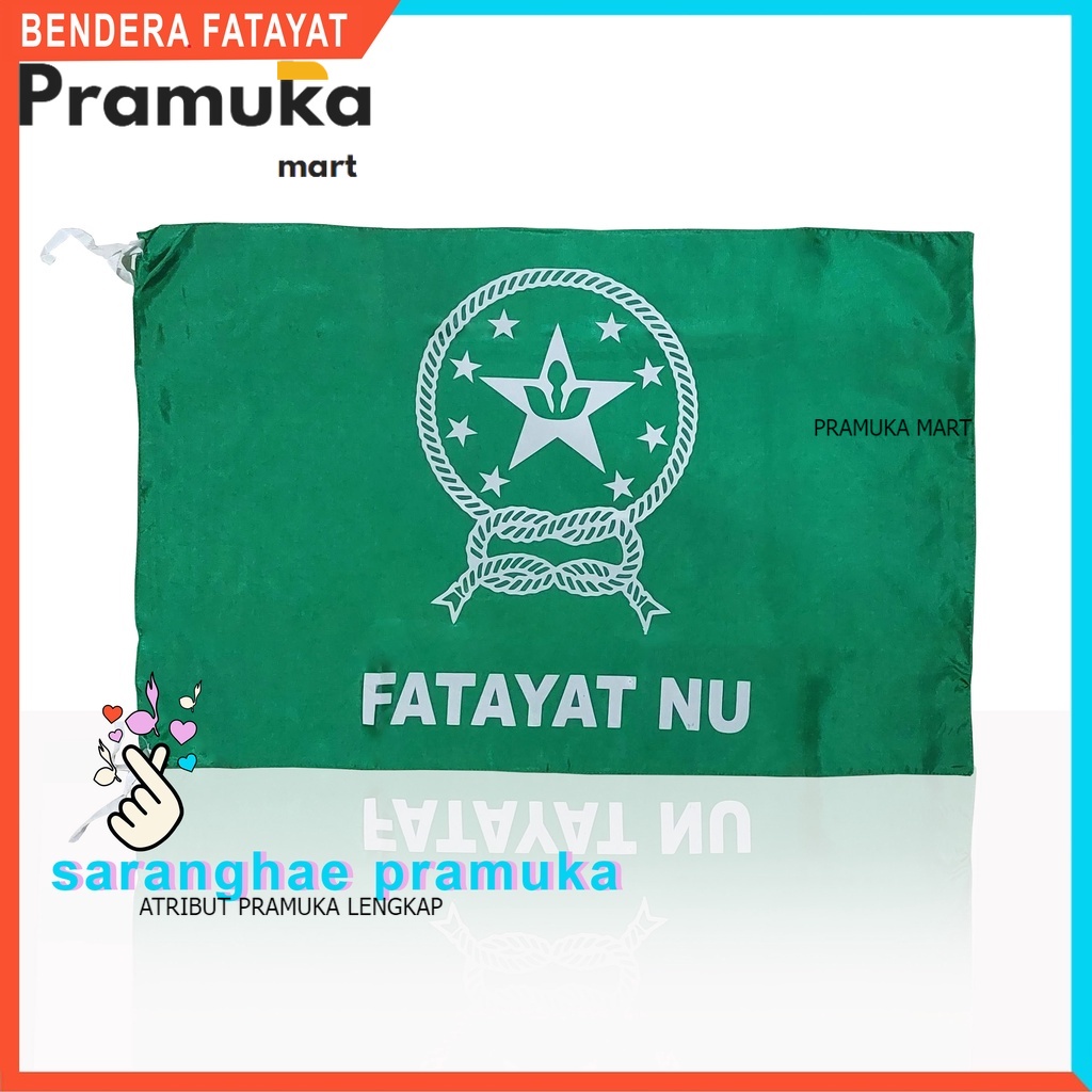 Bendera Fatayat NU Bahan Satin berkualitas Kain Hijau