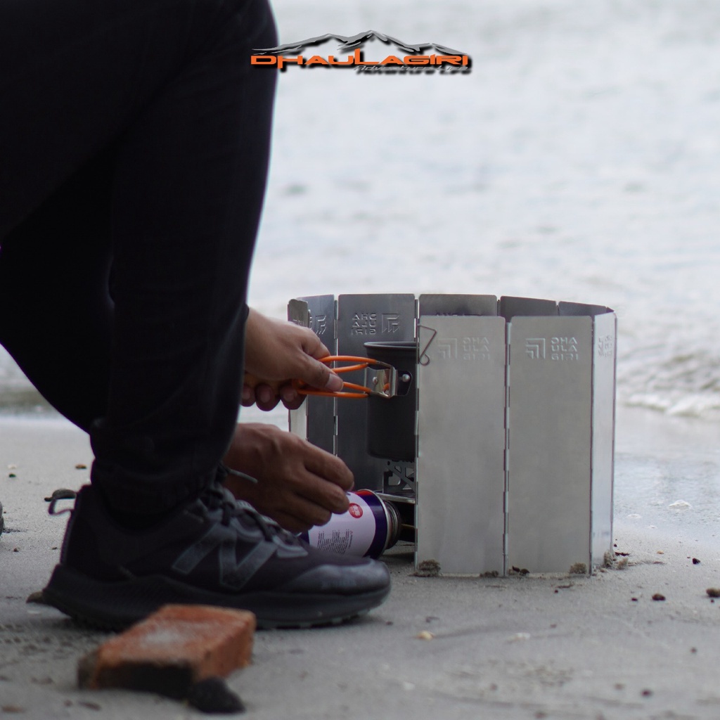 DHAULAGIRI FOLDABLE WINDSHIELD PENAHAN - ANTI ANGIN KOMPOR CAMPING - PENUTUTP KOMPOR TAHAN ANGIN
