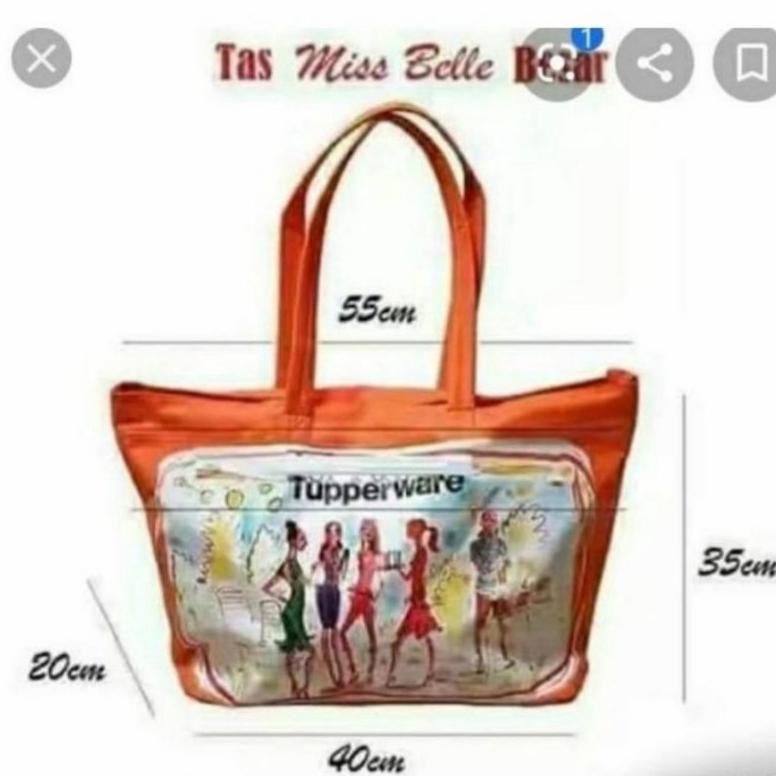 Tas Kitbag tupperware Miss Belle orange