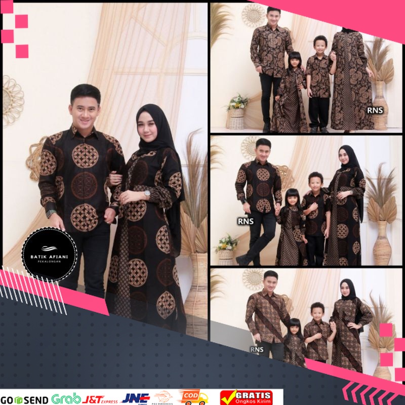 TREND BATIK MASA KINI DESAIN BARU HARGA MURAH /Batik Couple Keluarga Gamis Busui Motif Prasasti Bati