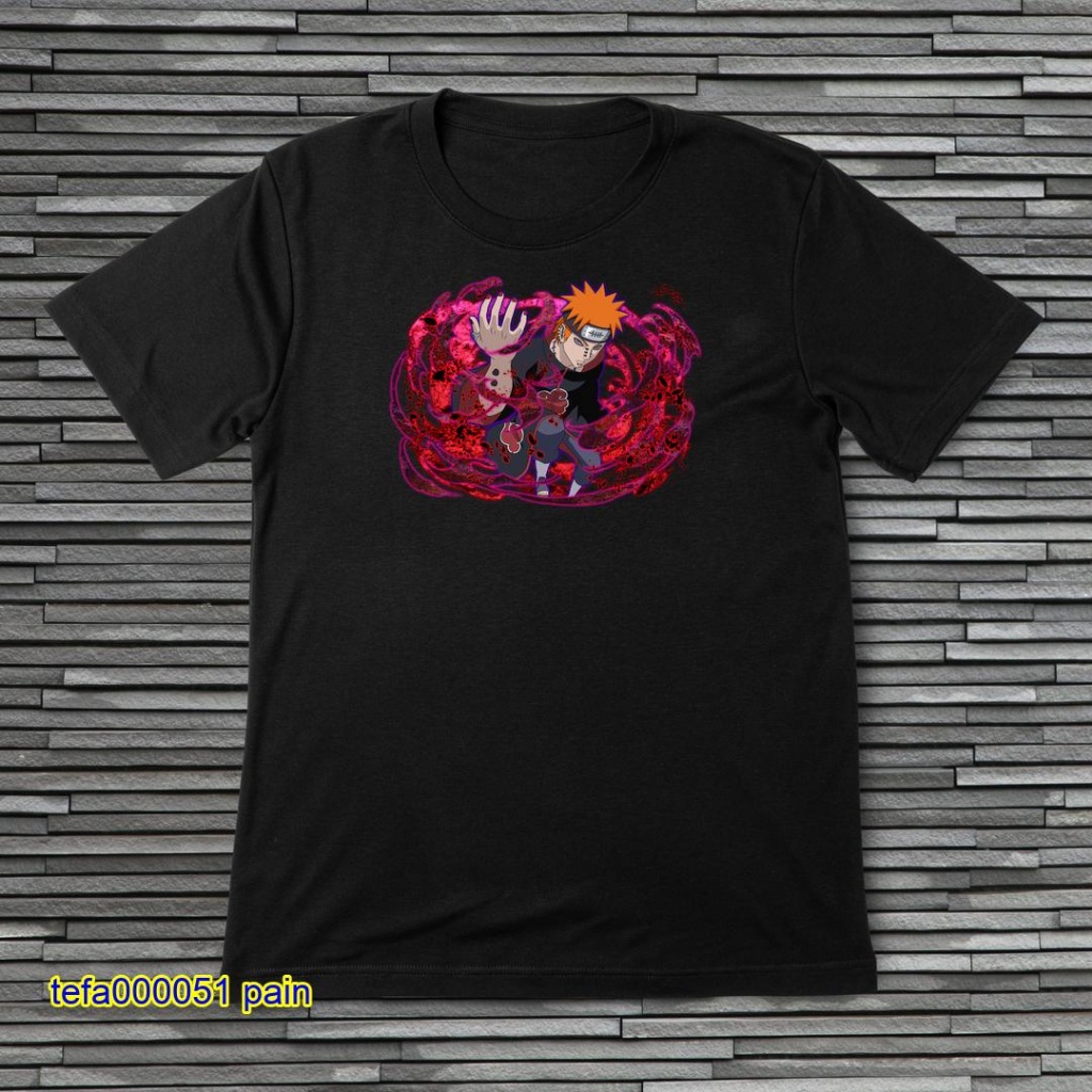 KAOS PAIN AKATSUKI KAOS ANIME PAIN AKATSUKI T SHIRT PAIN AKATSUKI KEREN GROSIR COD