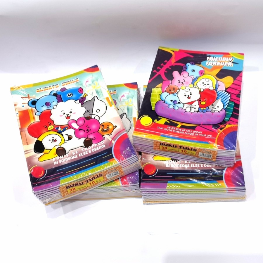 

Buku Tulis 38 lembar Kwarto BT21 (10pc)