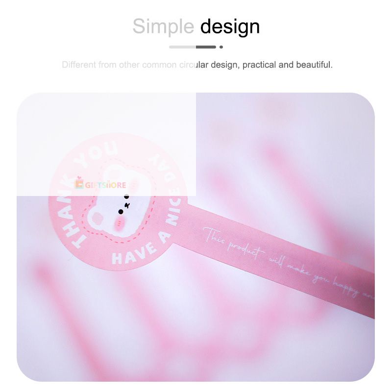

✨COD Stiker strip panjang stiker bulat stiker penyegelan kotak kue kue stiker penyegelan stiker dekoratif DIY GS