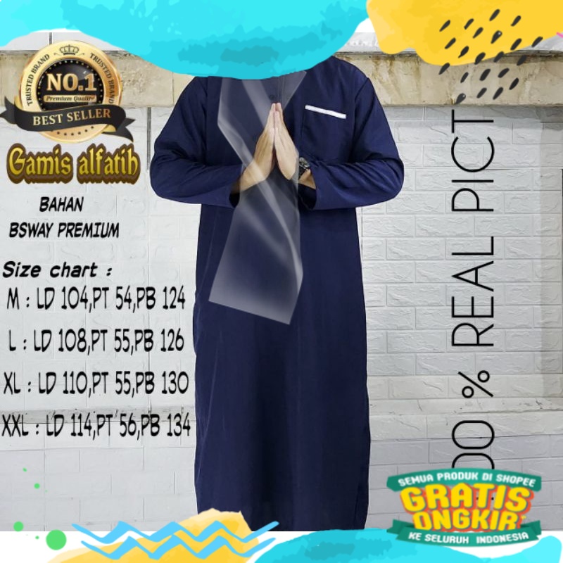 GAMIS / JUBAH PRIA POLOS PAKISTAN JUBAH BEST SELLER/ biru telur asin