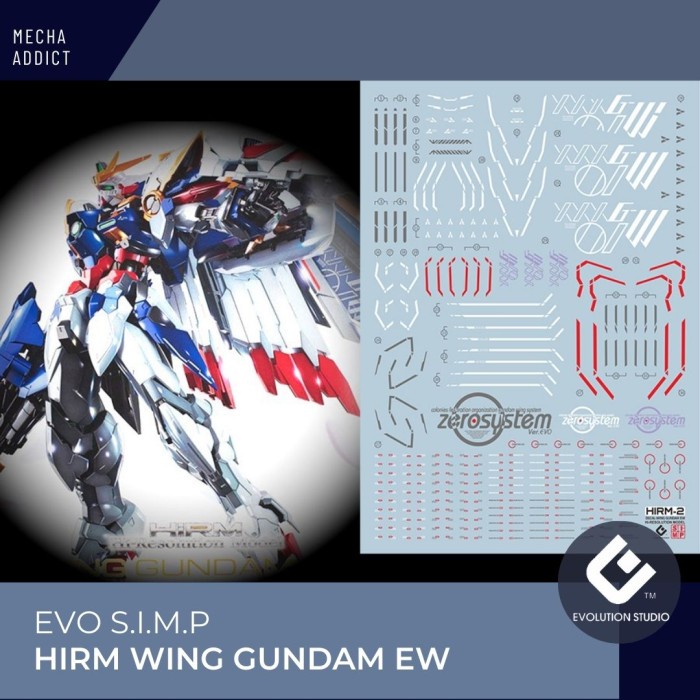 Water Slide Decal MG HIRM WING GUNDAM EW by EVO SIMP - Fluorescent