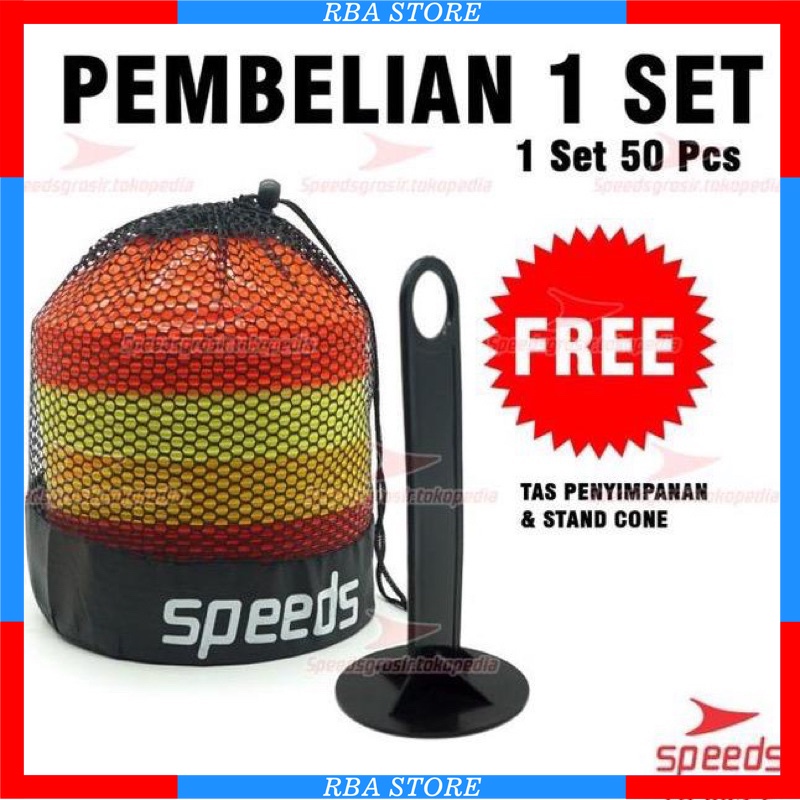 SPESIAL DISKON cone mangkok marker cone latihan futsal sepak bola 1 set isi 50