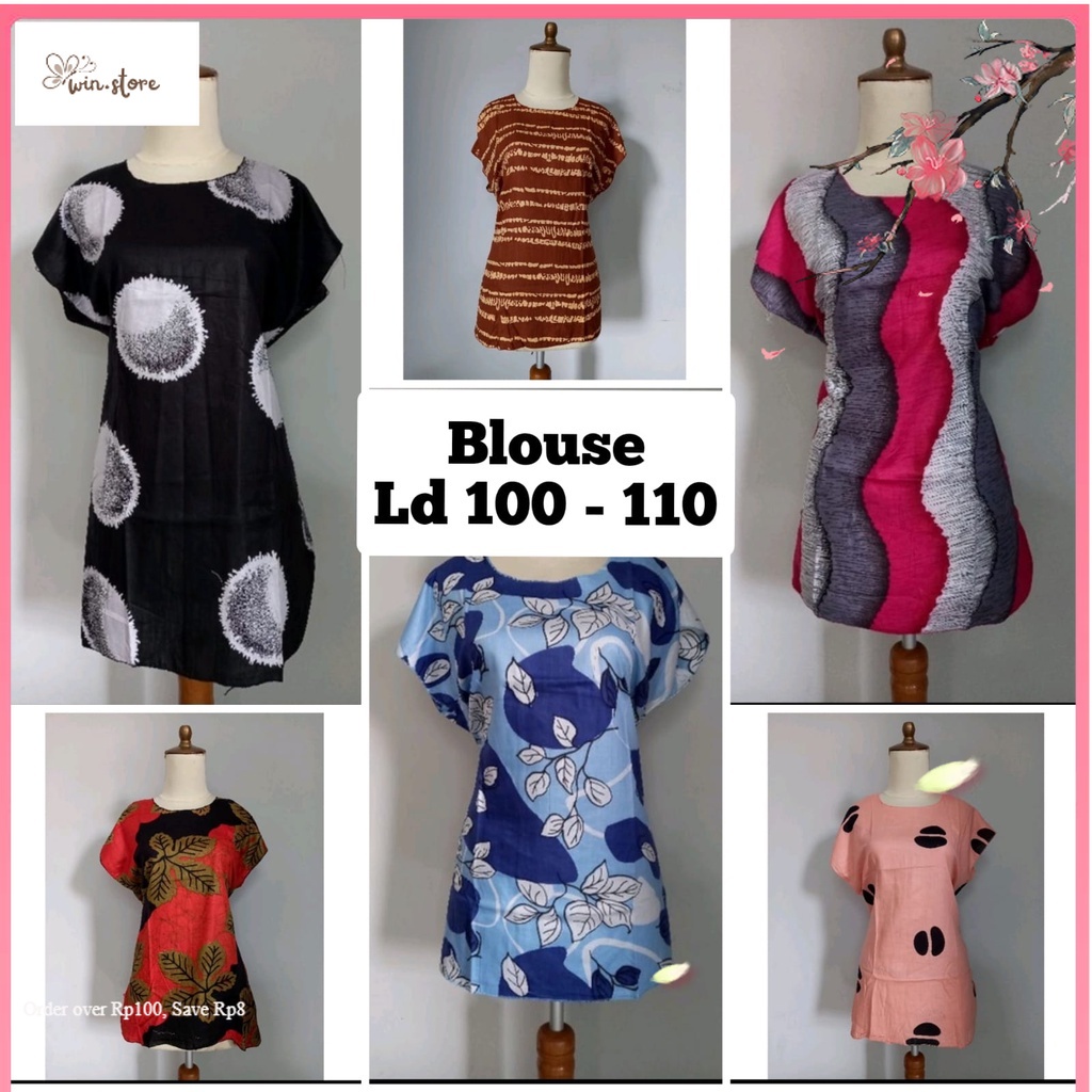 Kemeja Blouse Terbaru / Baju Atasan Blouse Midi Murah / Blus Rayon