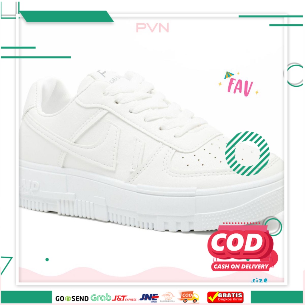 SEPATU ORI / PVN Kara Sepatu Sneakers Wanita Sport Shoes White 354