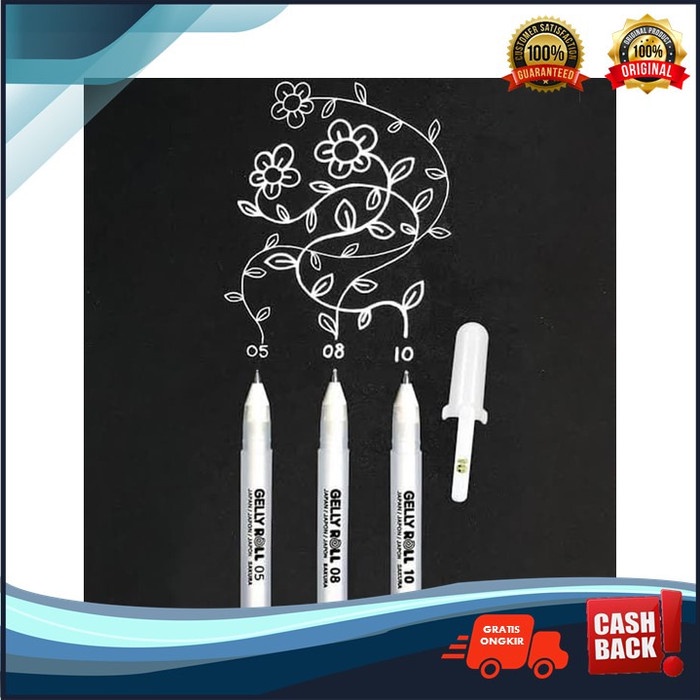 

Pulpen Set Gel Putih Sakura Gelly Roll White Pen Drawing