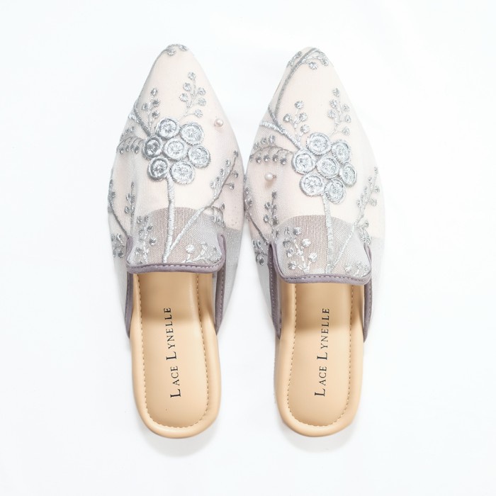 [KIA] LACE LYNELLE MULES MING - GREY, 35