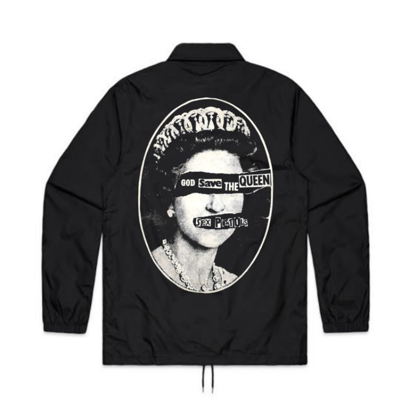 COACH JAKET BAND SEX PISTOLS - GOD SAVE THE QUEEN | JAKET SEX PISTOLS | JAKET PUNK | WINDBREAKERS