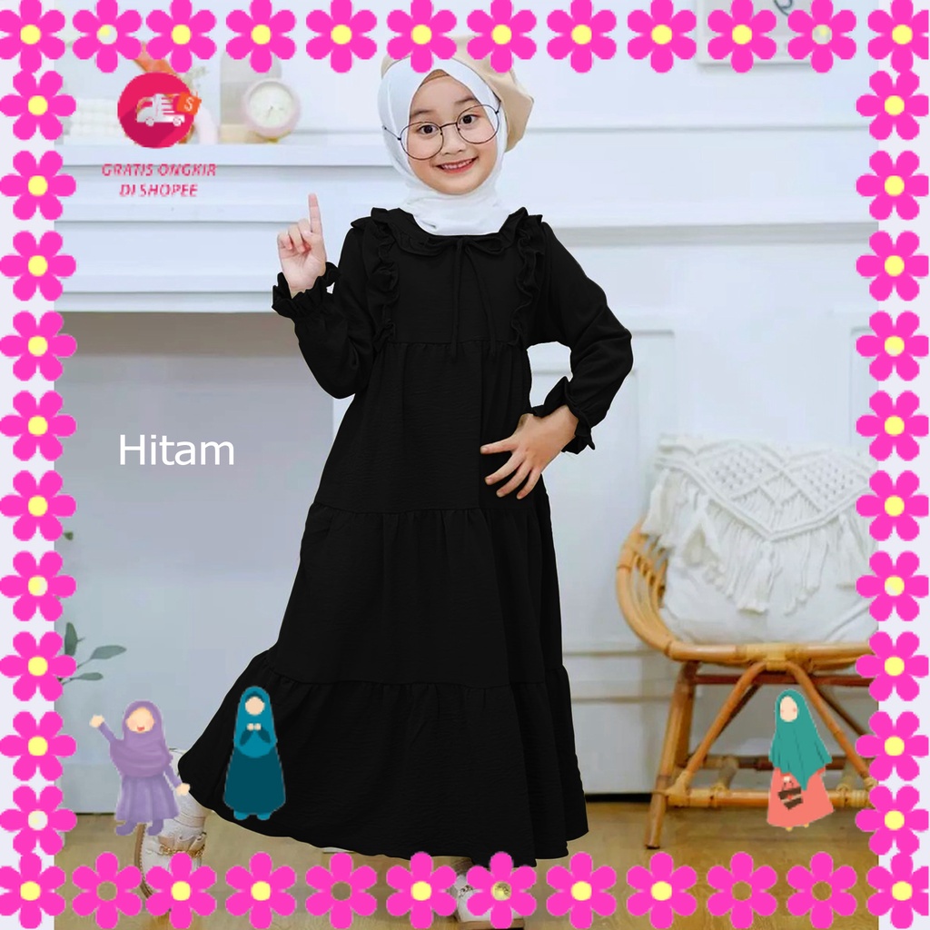 BAJU MUSLIMAH PEREMPUAN MENGAJI PIKNIK KONDANGANLEBARAN/ SHAFA KIDS BAJU MUSLIM ANAK S.M.L.XL./ GAMI