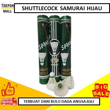 custemstore32_id [original] Shuttlecocks Badminton Samurai Hijau Original Gajah Mada Bulutangkis