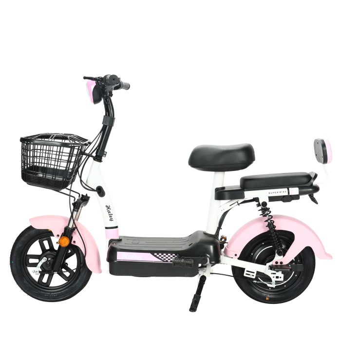 Sepeda Listrik Haley motor murah Electric Bike SH-H6 ORIGINAL - SH-H6-Pink, helm-bersepeda
