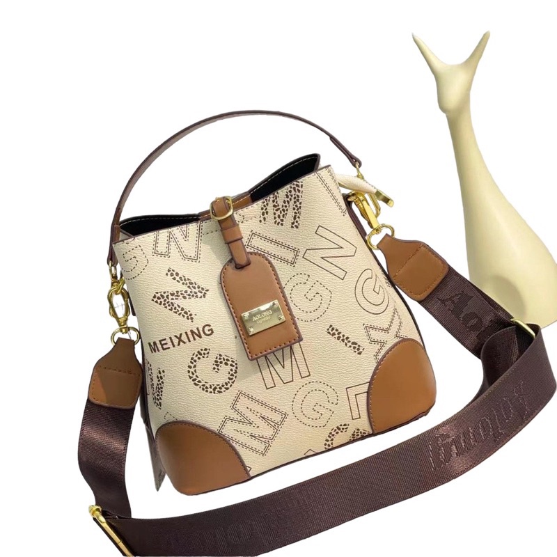 HY75RF AOLONG Karamel-Tas Selempang Wanita SlingBag Fashion PU Leather Mewah  8912 #SL.263