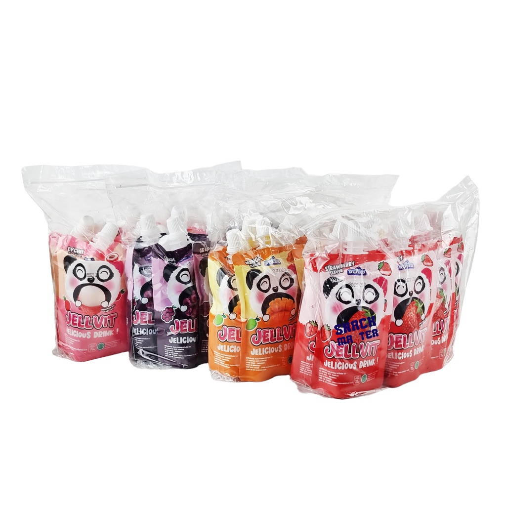 

Donald Jellvit MINI Jelicious Drink Minuman Jeli Aneka Rasa Buah PACK - Netto 10 bks x 70 mL.