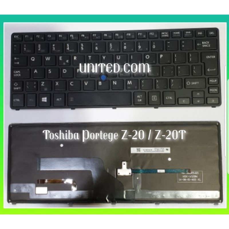 KEYBOARD TOSHIBA PORTEGE Z20 Z20T Z20T-B Z20T-B2110  Z20T-B2110W8  Z20T-B2111 BACKLIGHT POINTER