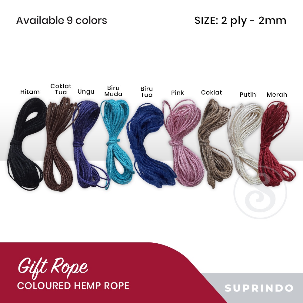 

(5 meter) TALI GONI/ tali rami vintage 2mm u/ Tag ucapan