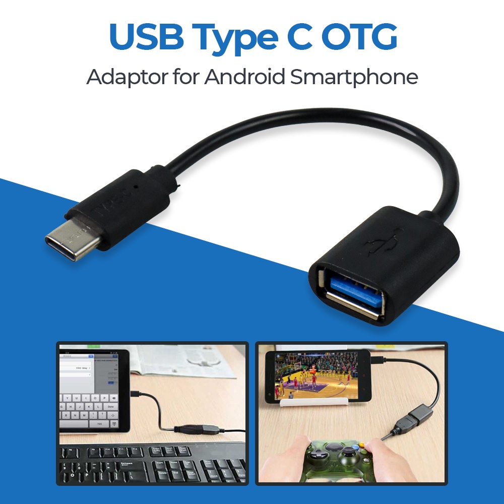 Kabel Adaptor OTG USB Type C For Android Smartphone Laptop / Type C OTG Adaptor for Android Smartpho