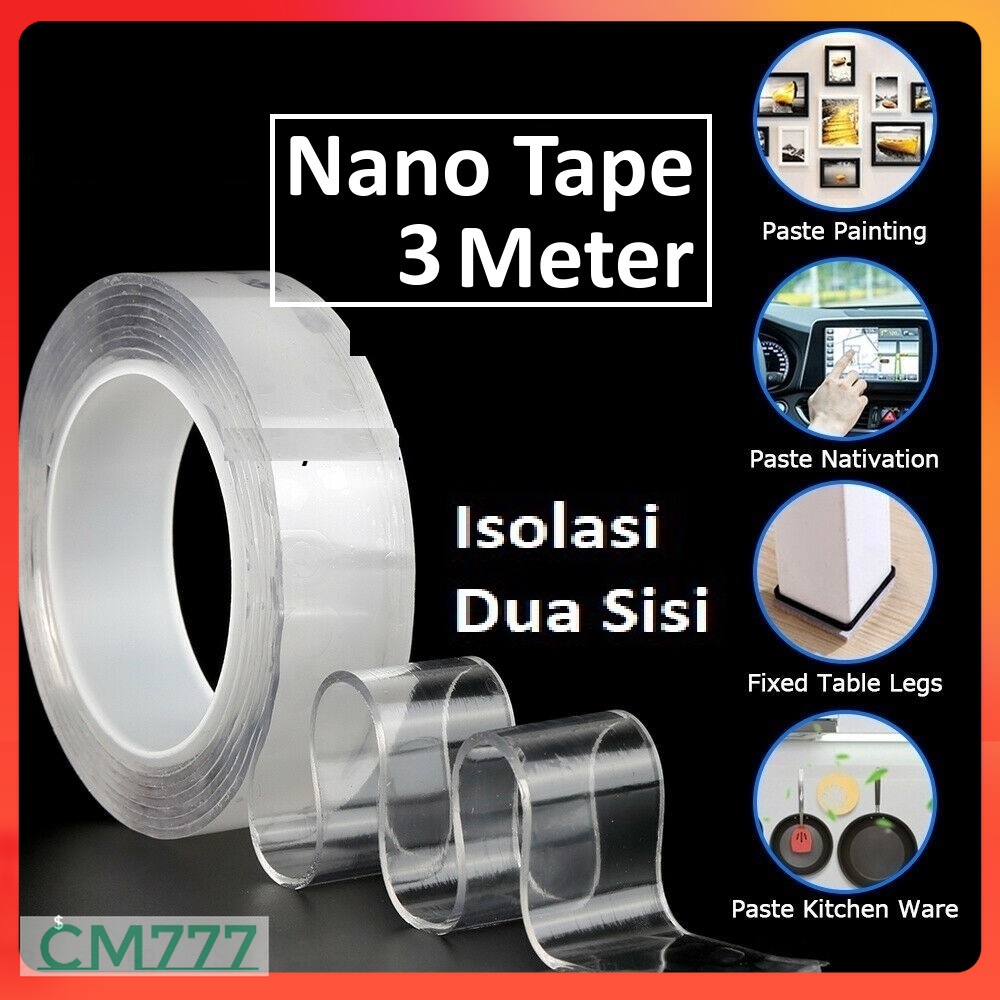 

Nano Double Tape /Nano Tape/Selotip Isolasi Bening 3 Meter