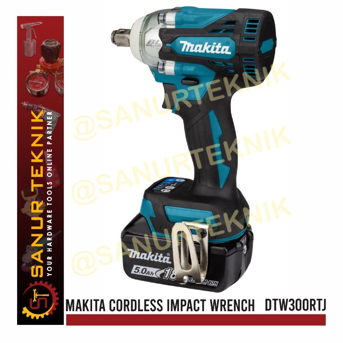 MAKITA DTW300RTJ DTW 300 RTJ Cordless Impact Wrench 1/2" 18V LXT