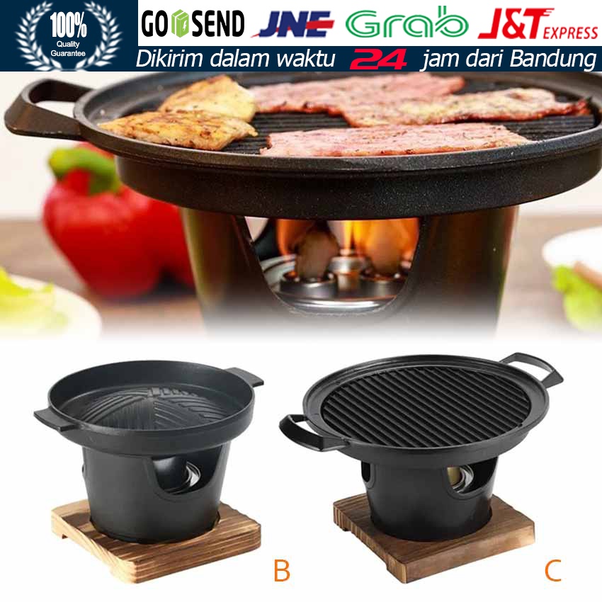 Mini Barbecue Plate / Grill Pan Set Korean Barbeque / Panggangan Barbekyu Kecil