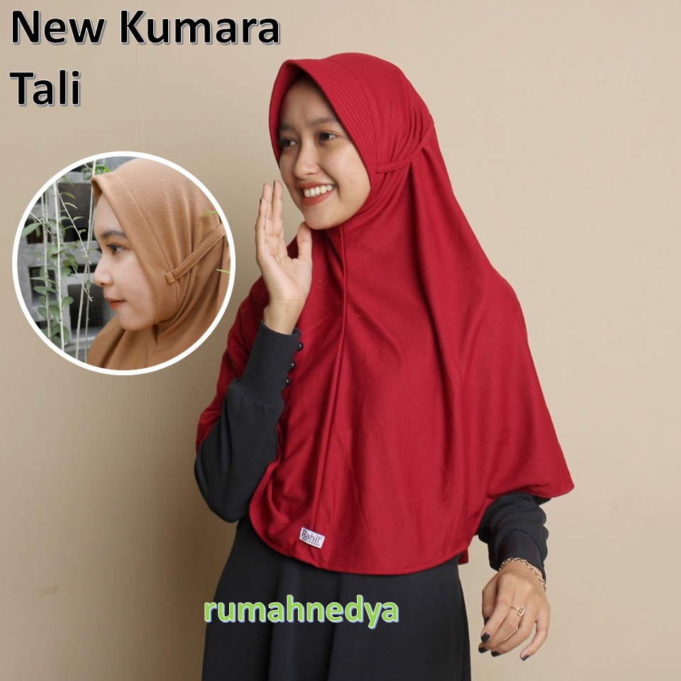 Hijab Instan Syari Rahil Bergo Maryam New Kumara Tali Bahan Kaos Best Seller
