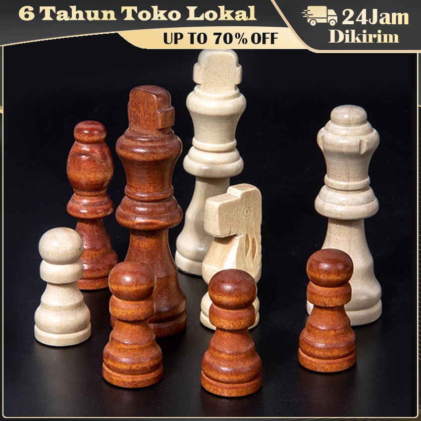 1Set/32Pcs Bidak Buah Catur Plastik Standart 2.2Inch / Bidak Catur