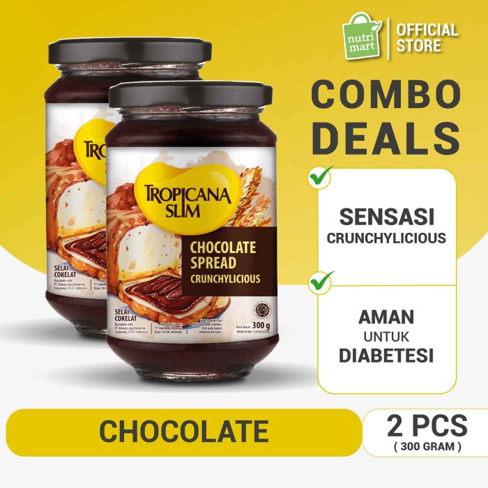 

BEST SELLER - Twin Pack: Tropicana Slim Chocolate Spread 300g Kualitas terjamin