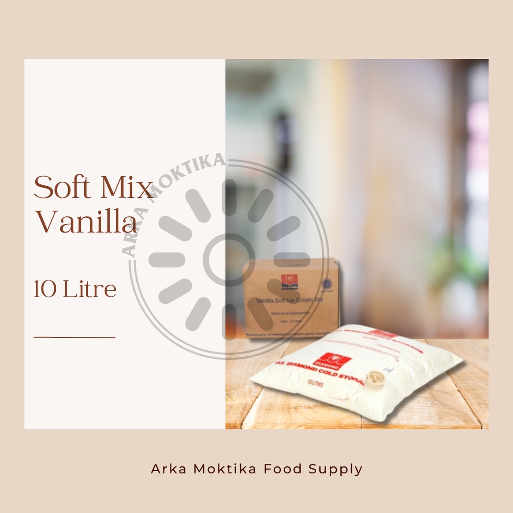 Diamond Soft Mix 10 L Dairy / Bahan Ice Cream