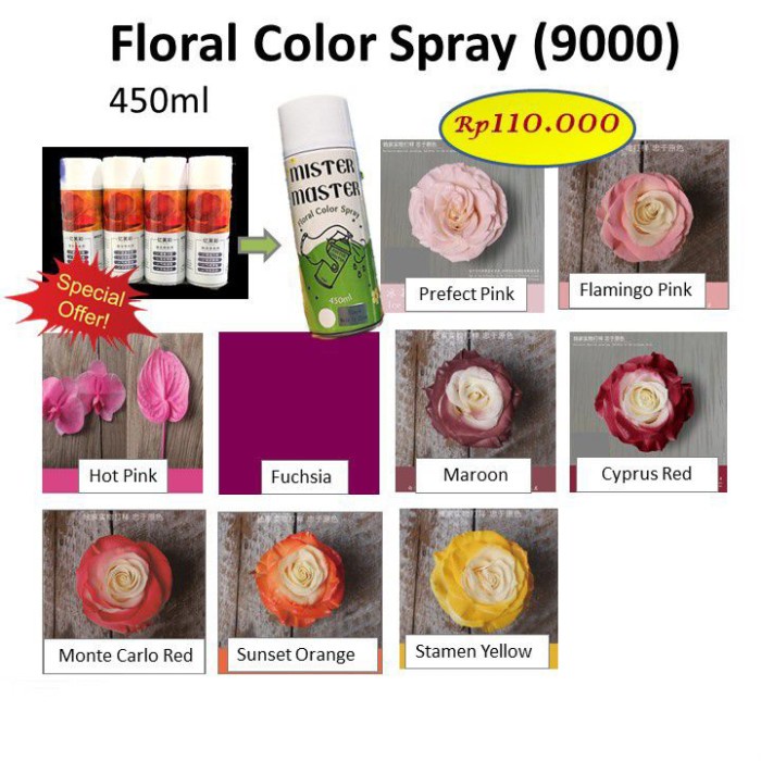 Floral Color Spray Pilox Bunga Ungu Muda Mist Purple Pewarna Bunga