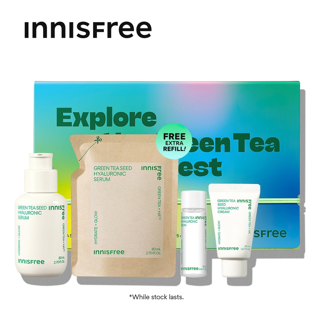 innisfree Explore The Green Tea Rainforest Green Tea Seed Hyaluronic Serum Set / Holiday Edition / P