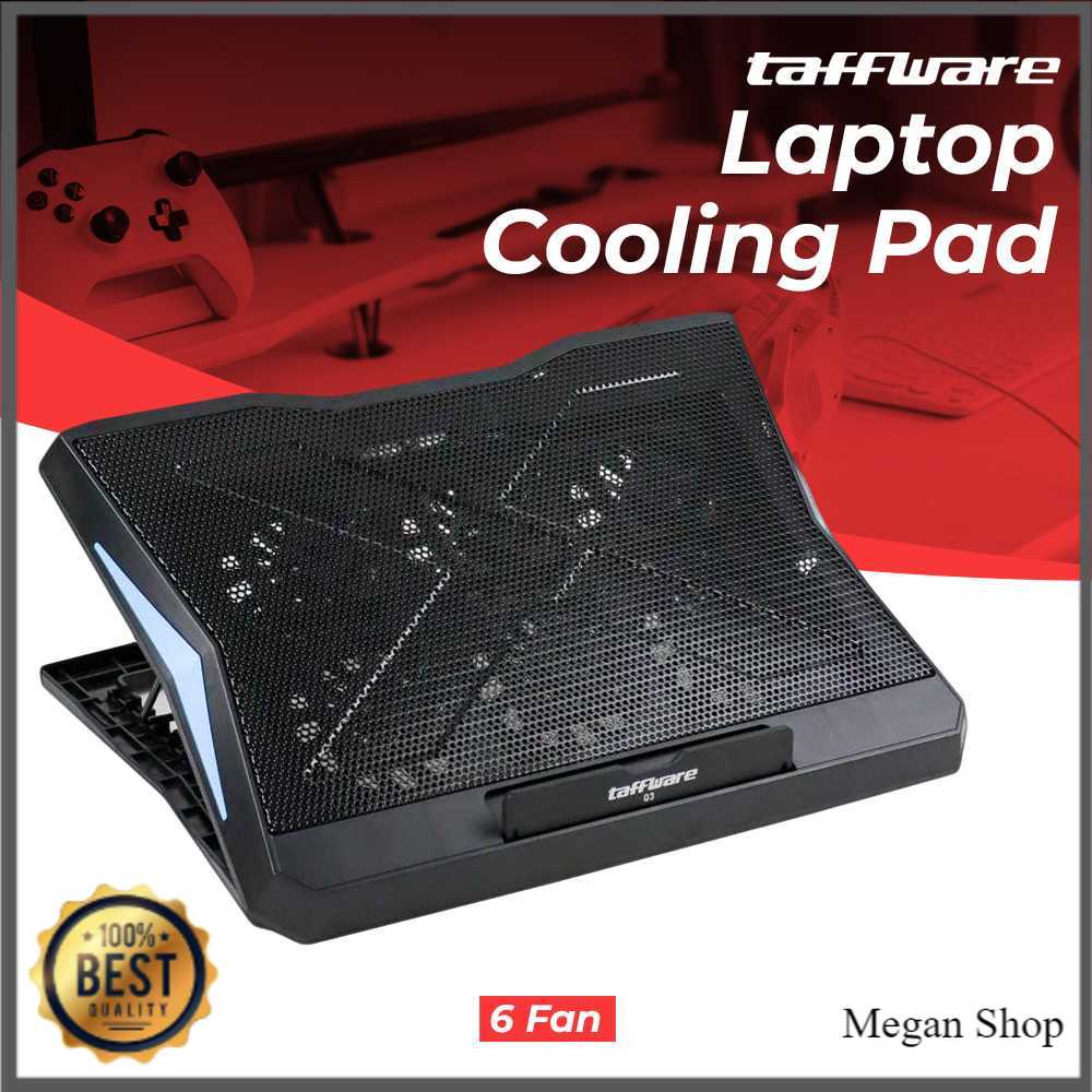 Alas Kipas Laptop Gaming Cooling Pad Laptop dengan 6 Kipas & Tambahan USB Port