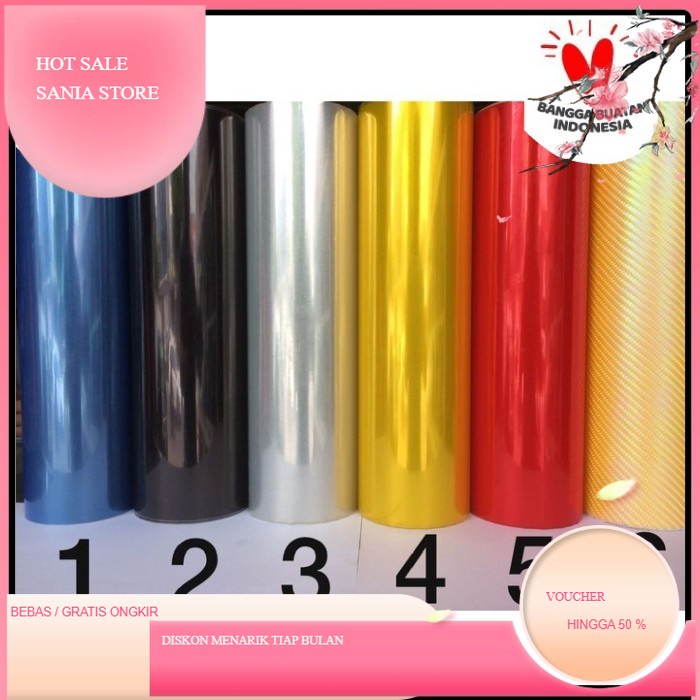 Stiker Lampu Mobil Lampu Motor StikerHybrid Sticker Headlamp Headlight - Biru