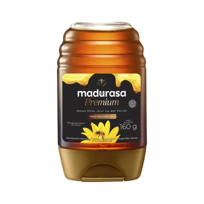 

MADURASA PREMIUM DENGAN ROYAL JELLY DAN BEE POLLEN | MADU ASLI 160GR