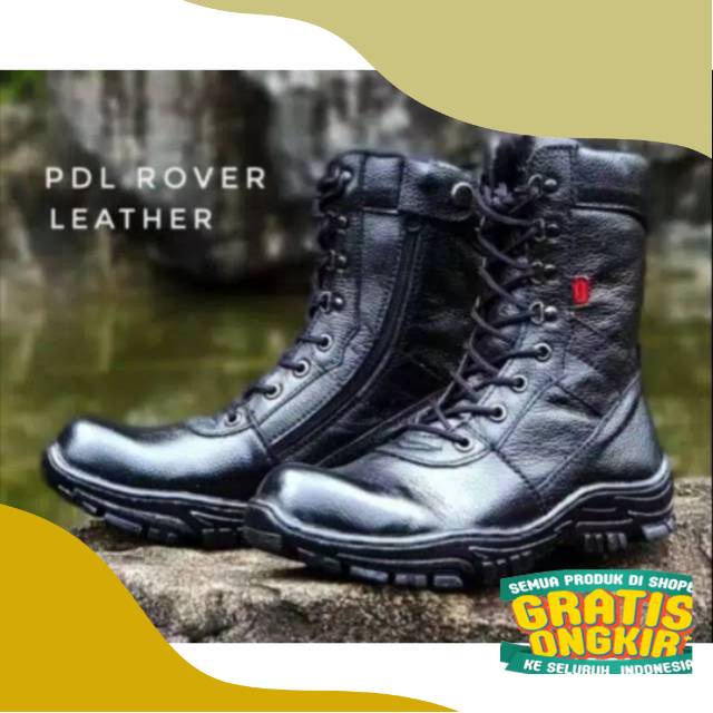 Sepatu Safety Boot Kickers PDL Polri TNI Boots Tinggi Kulit Asli Murah Handmade Pria Tentara Satpam/